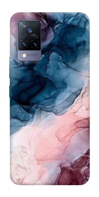 Чохол itsPrint Рожево-блакитні розводи для Vivo V21, мармур, купити оптом з доставкою