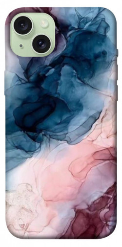 Чехол itsPrint Розово-голубые разводы для Apple iPhone 15 Plus (6.7")