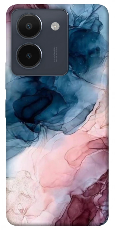 Чехол itsPrint Розово-голубые разводы для Vivo Y36, мрамор, купить оптом с доставкой