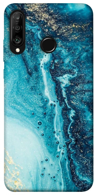 Чехол itsPrint Голубая краска для Huawei P30 lite, мрамор, купить оптом с доставкой