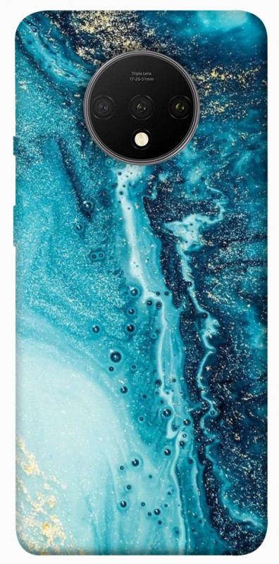 Чохол itsPrint Блакитна фарба для OnePlus 7T, мармур, купити оптом з доставкою