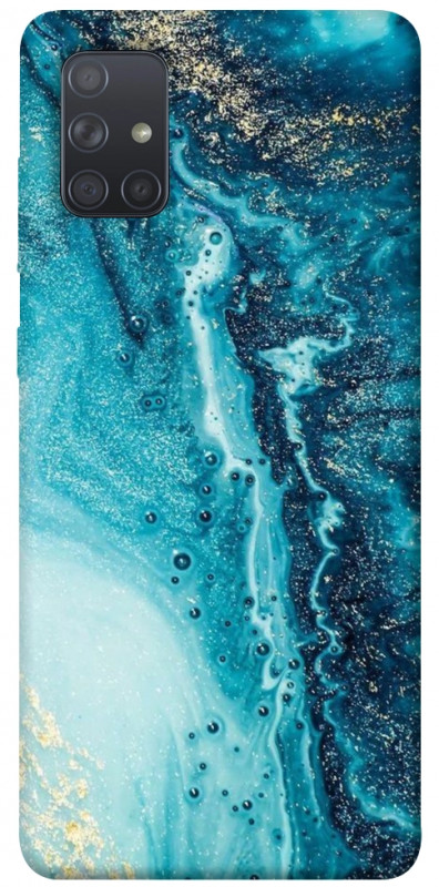 Чехол itsPrint Голубая краска для Samsung Galaxy A71, мрамор, купить оптом с доставкой