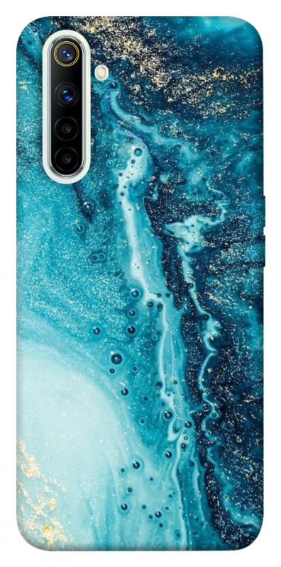 Чехол itsPrint Голубая краска для Realme 6, мрамор, купить оптом с доставкой