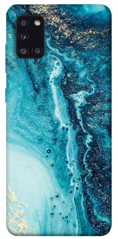 Чехол itsPrint Голубая краска для Samsung Galaxy A31, мрамор, купить оптом с доставкой