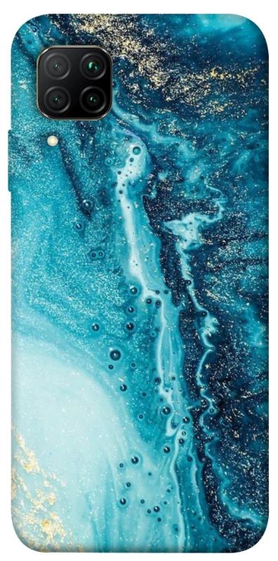 Чехол itsPrint Голубая краска для Huawei P40 Lite, мрамор, купить оптом с доставкой