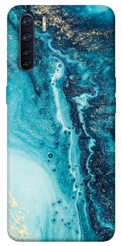 Чехол itsPrint Голубая краска для Oppo A91, мрамор, купить оптом с доставкой