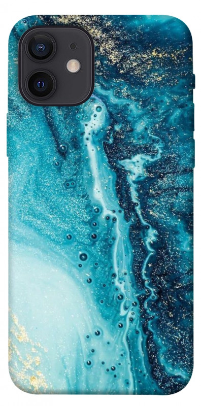 Чехол itsPrint Голубая краска для Apple iPhone 12 Pro (6.1"), мрамор, купить оптом с доставкой