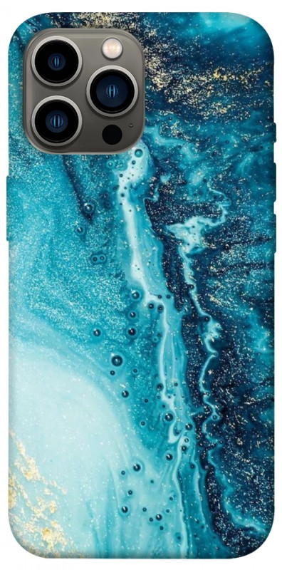 Чехол itsPrint Голубая краска для Apple iPhone 12 Pro Max (6.7"), мрамор, купить оптом с доставкой