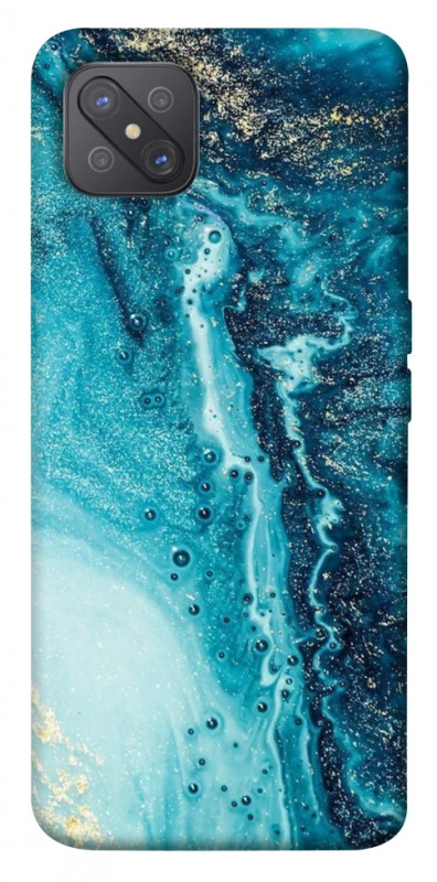 Чехол itsPrint Голубая краска для Oppo A92s, мрамор, купить оптом с доставкой