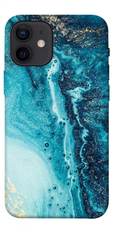 Чохол itsPrint Блакитна фарба для Apple iPhone 12 mini (5.4"), мармур, купити оптом з доставкою