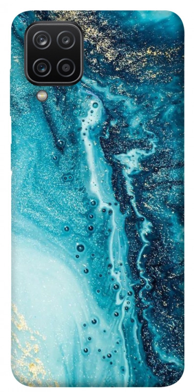 Чехол itsPrint Голубая краска для Samsung Galaxy A12, мрамор, купить оптом с доставкой