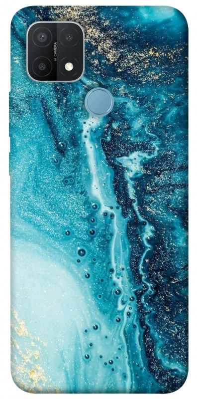 Чехол itsPrint Голубая краска для Oppo A15s / A15, мрамор, купить оптом с доставкой
