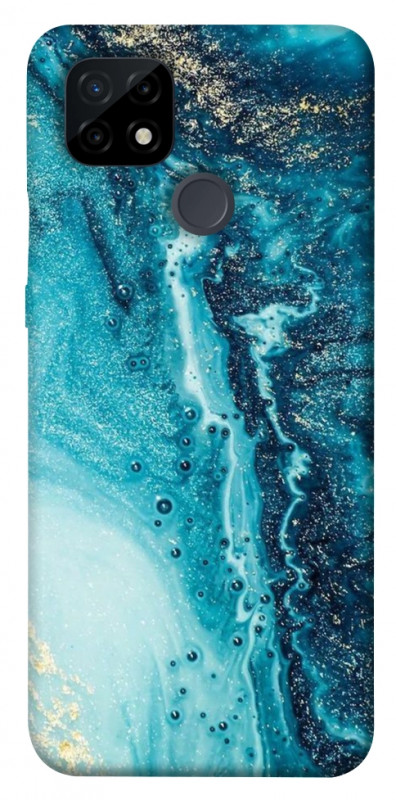Чехол itsPrint Голубая краска для Realme C21, мрамор, купить оптом с доставкой