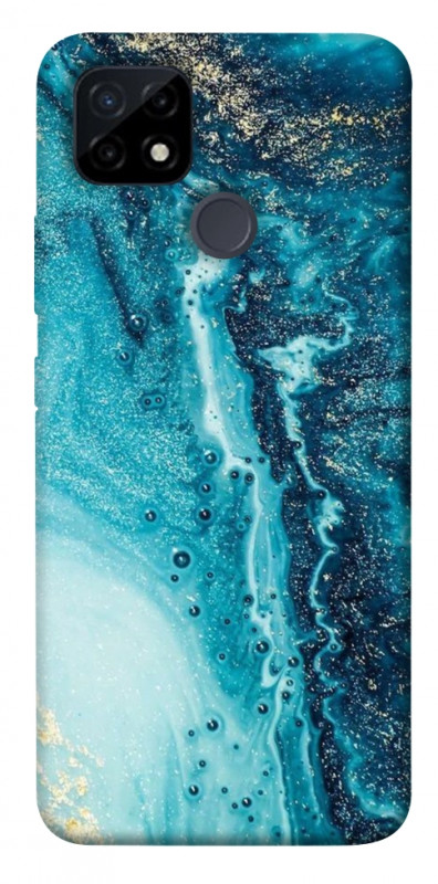 Чехол itsPrint Голубая краска для Realme C12, мрамор, купить оптом с доставкой
