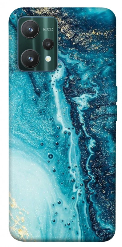 Чехол itsPrint Голубая краска для Realme 9 Pro, мрамор, купить оптом с доставкой