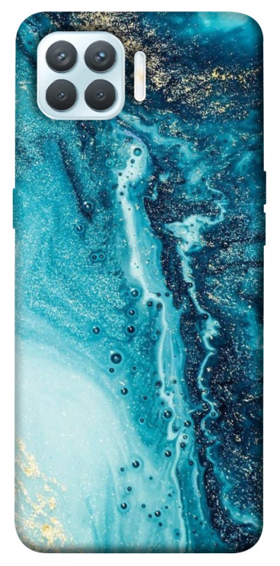 Чехол itsPrint Голубая краска для Oppo F17 Pro, мрамор, купить оптом с доставкой