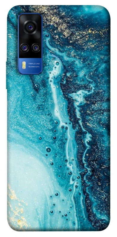 Чехол itsPrint Голубая краска для Vivo Y51a, мрамор, купить оптом с доставкой