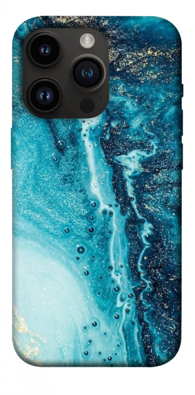 Чехол itsPrint Голубая краска для Apple iPhone 14 Pro (6.1"), мрамор, купить оптом с доставкой