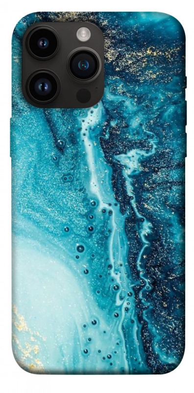 Чехол itsPrint Голубая краска для Apple iPhone 14 Pro Max (6.7"), мрамор, купить оптом с доставкой