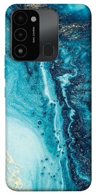 Чехол itsPrint Голубая краска для TECNO Spark 8C, мрамор, купить оптом с доставкой