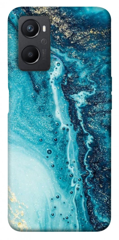 Чехол itsPrint Голубая краска для Oppo A96, мрамор, купить оптом с доставкой