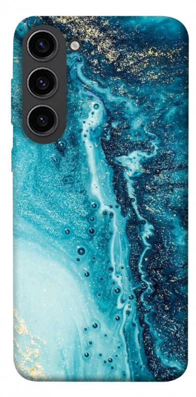 Чехол itsPrint Голубая краска для Samsung Galaxy S23, мрамор, купить оптом с доставкой