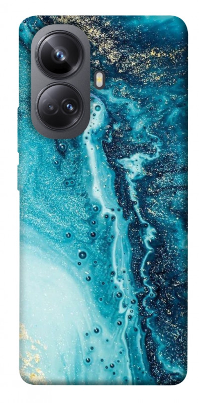 Чохол itsPrint Блакитна фарба для Realme 10 Pro+, мармур, купити оптом з доставкою