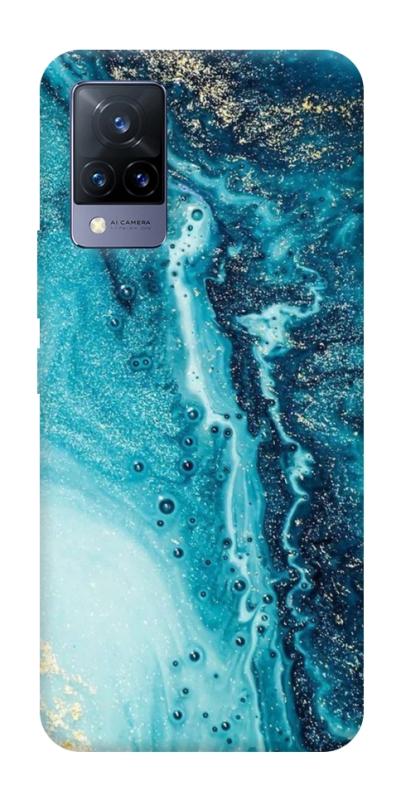 Чохол itsPrint Блакитна фарба для Vivo V21, мармур, купити оптом з доставкою