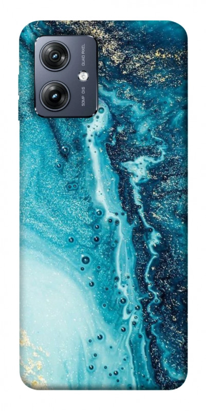 Чехол itsPrint Голубая краска для Motorola Moto G54, мрамор, купить оптом с доставкой