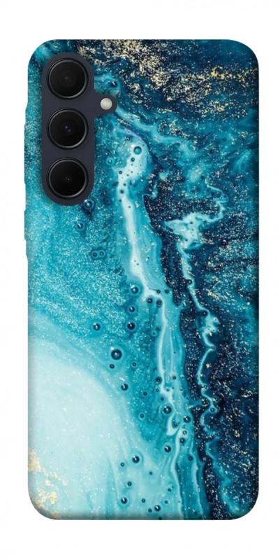 Чехол itsPrint Голубая краска для Samsung Galaxy A55, мрамор, купить оптом с доставкой