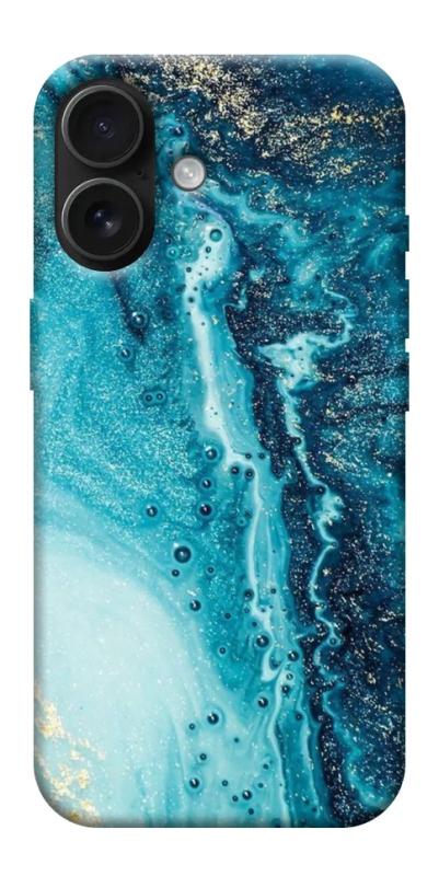 Чехол itsPrint Голубая краска для Apple iPhone 17 (6.3"), мрамор, купить оптом с доставкой