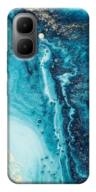 Чехол itsPrint Голубая краска для Infinix Smart 10, мрамор, купить оптом с доставкой