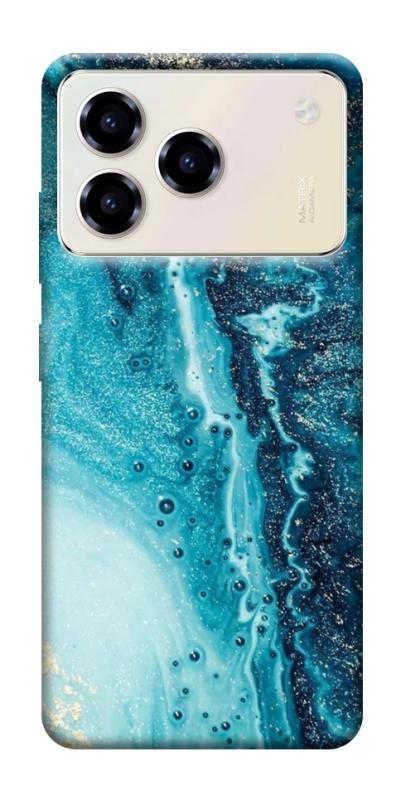 Чехол itsPrint Голубая краска для ZTE Blade A76, мрамор, купить оптом с доставкой