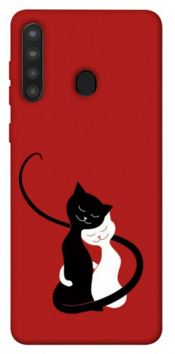 Чехол itsPrint Влюбленные коты для Samsung Galaxy A21