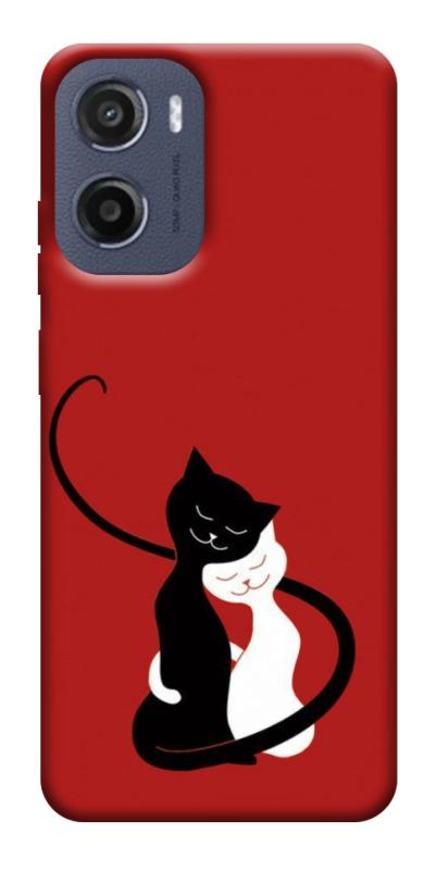 Чехол itsPrint Влюбленные коты для Motorola Moto G05, любовь, купить оптом с доставкой
