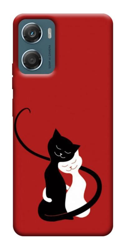 Чехол itsPrint Влюбленные коты для Motorola Moto G06, любовь, купить оптом с доставкой