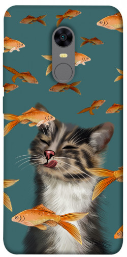 Чохол itsPrint Cat with fish для Xiaomi Redmi 5 Plus / Redmi Note 5 (Single Camera)