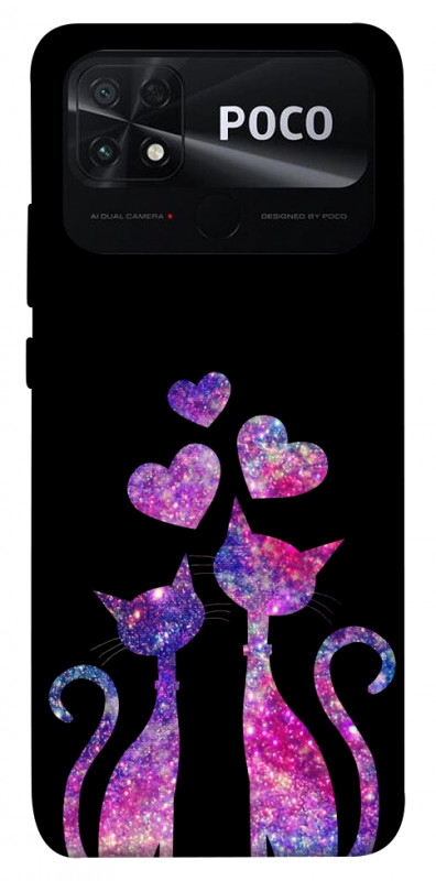 Чехол itsPrint Космические коты для Xiaomi Poco C40, любовь, купить оптом с доставкой
