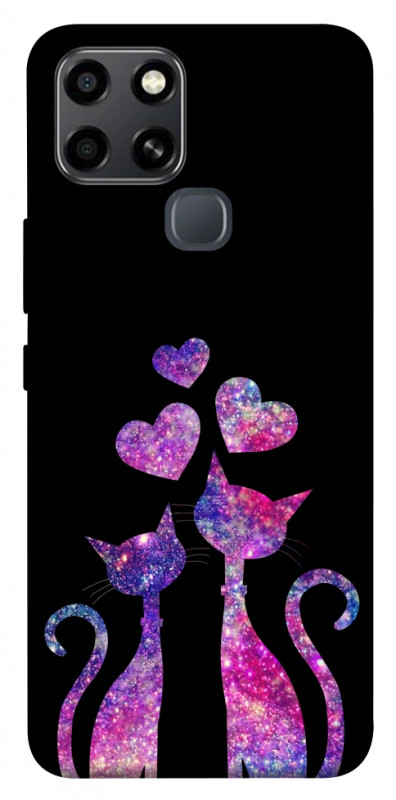 Чехол itsPrint Космические коты для Infinix Smart 6, любовь, купить оптом с доставкой