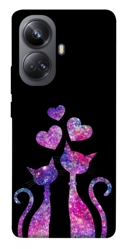 Чехол itsPrint Космические коты для Realme 10 Pro+, любовь, купить оптом с доставкой