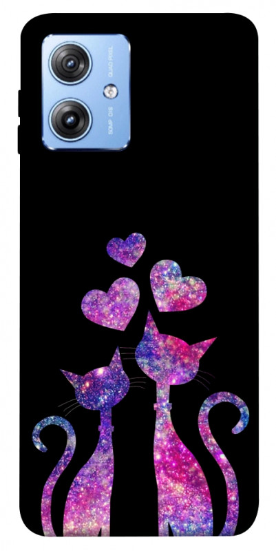 Чохол itsPrint Космічні коти для Motorola Moto G84, кохання, купити оптом з доставкою
