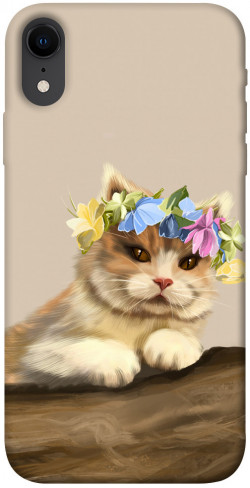 Чехол itsPrint Cat in flowers для Apple iPhone XR (6.1")