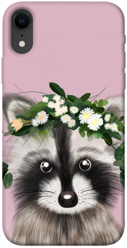 Чехол itsPrint Raccoon in flowers для Apple iPhone XR (6.1")