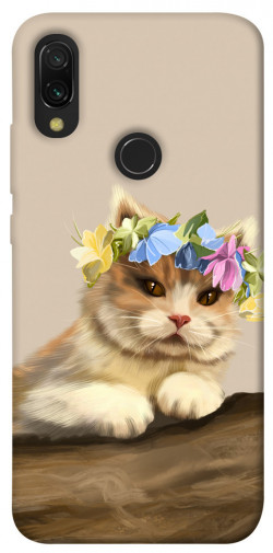 Чохол itsPrint Cat in flowers для Xiaomi Redmi 7