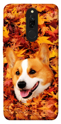 Чехол itsPrint Корги в листьях для Xiaomi Redmi 8