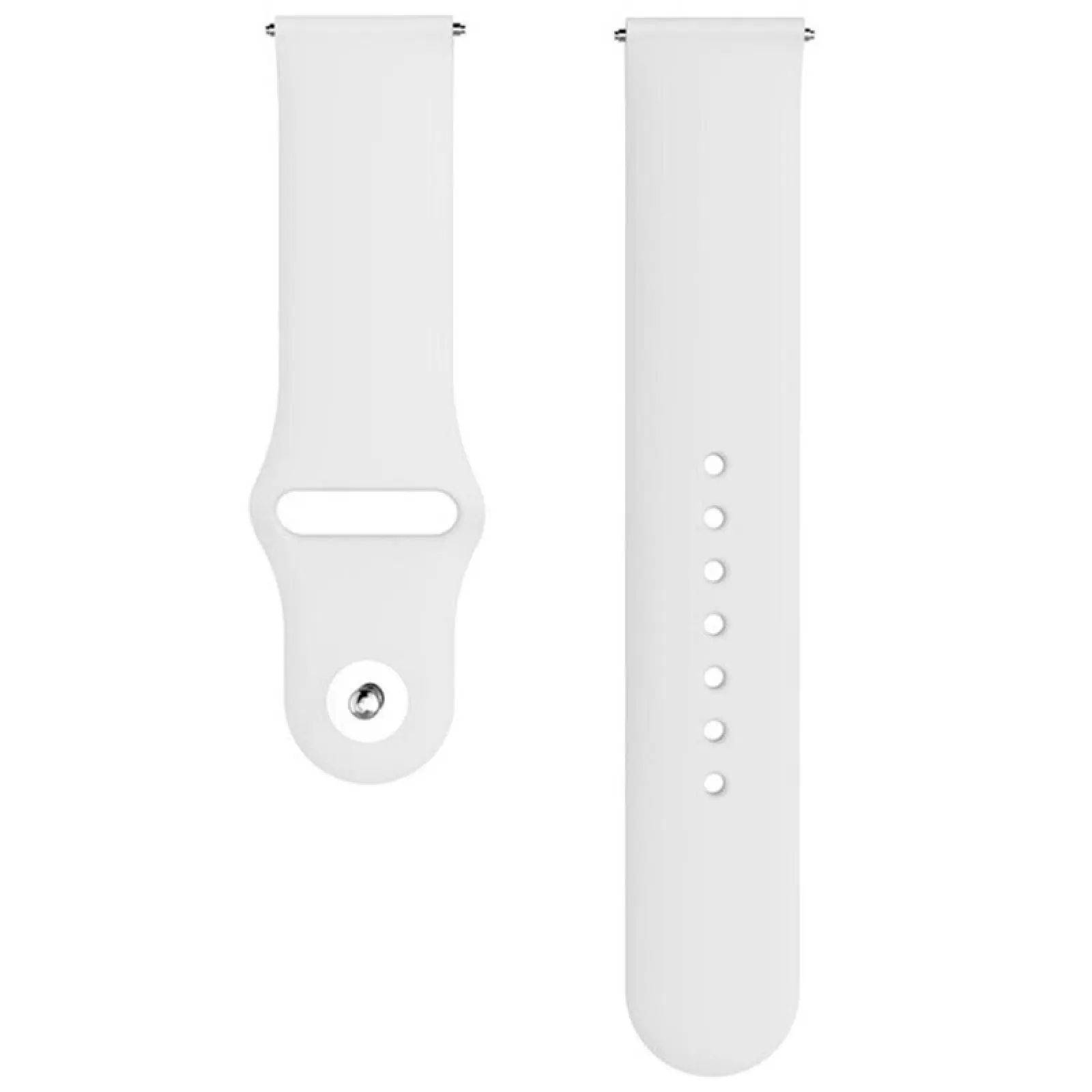 Силіконовий ремінець Sport для Smart Watch 22mm, Білий / White 2, Силікон (TPU), купити оптом з доставкою