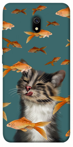 Чехол itsPrint Cat with fish для Xiaomi Redmi 8a