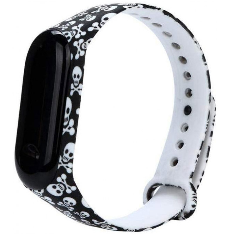 Силіконовий ремінець з малюнком для Xiaomi Mi Band 3/4 на малюнкі №1