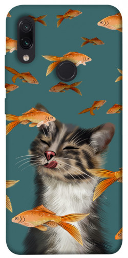 Чехол itsPrint Cat with fish для Xiaomi Redmi Note 7 / Note 7 Pro / Note 7s