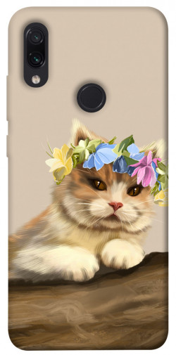 Чехол itsPrint Cat in flowers для Xiaomi Redmi Note 7 / Note 7 Pro / Note 7s